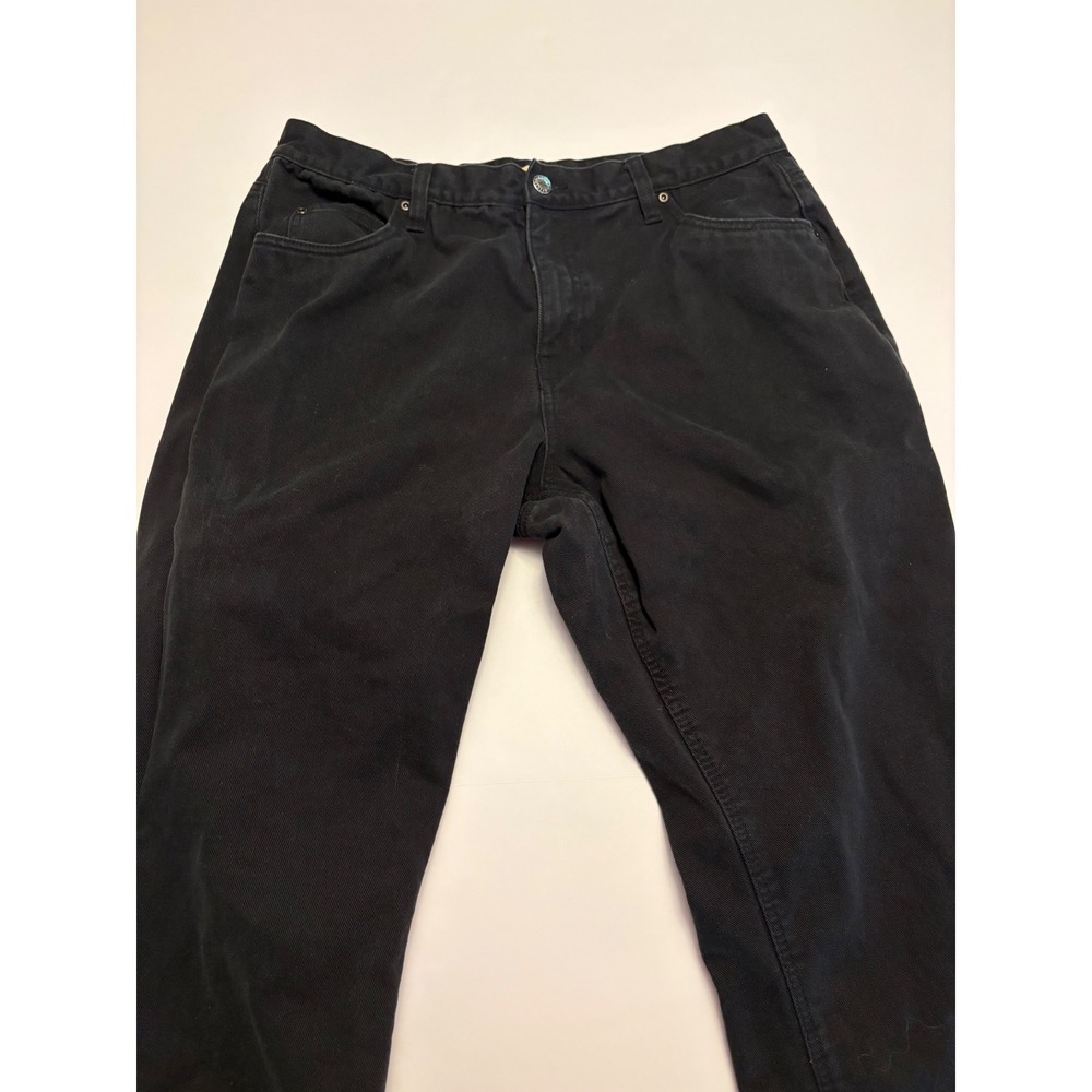 Red Head Flannel Lined Pants Mens 36x32 Black Canvas Insulated Workwear